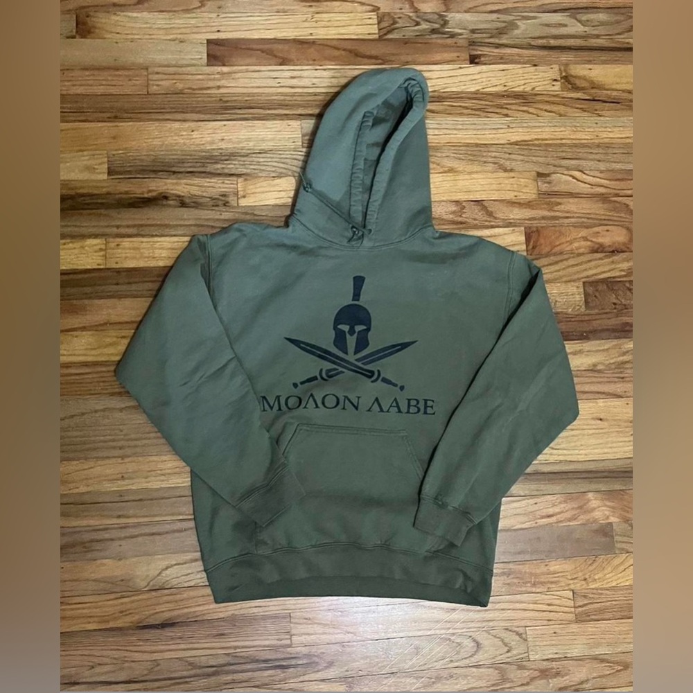 Green spartian memorial hoodie